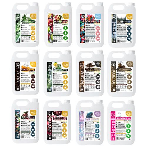 Clearell 20L | CHOOSE ANY 4 SCENT COMBO | 4 x 5L Pack | Hand Soap Liquid 5 Litre