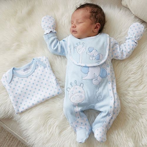 Premature Baby Girl 4 Pce Set Sleepsuit Bodysuit Bib Mitts Tiny Prem Pink — image 5
