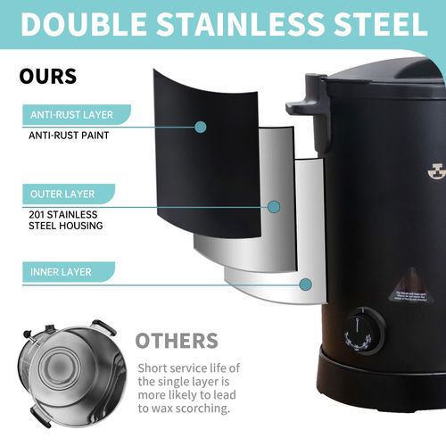 TOAUTO 8L Wax Melter Electric Melting Pot Furnace Spout for Soap Candle Making — image 8