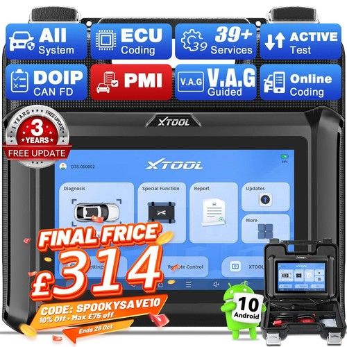XTOOL D7S All System Diagnostic Tool OBD2 Scanner Bidirectional Scan ECU Coding