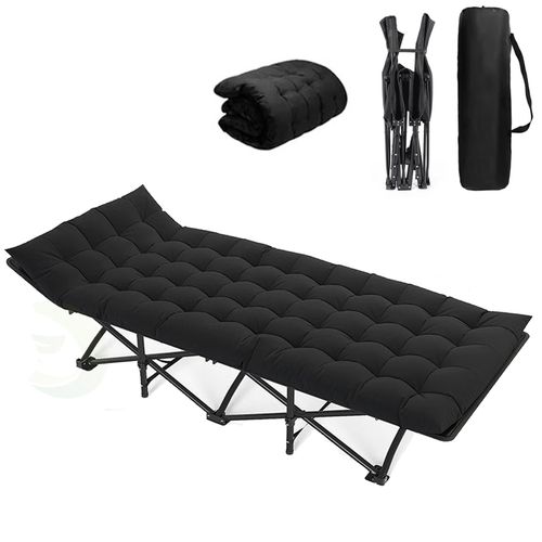 Camping Cot Heavy Duty Travel Camping Bed Folding Sleeping Bed + Mattress +Bag — image 14