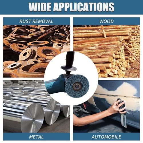 10PCS Poly Strip Wheel Discs Paint Rust Remove Abrasive Angle Grinder 115mm 4.5" — image 5