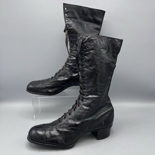 Antique Boots Amies Ltd Ladies Lace Up Black Victorian Edwardian DISPLAY ONLY
