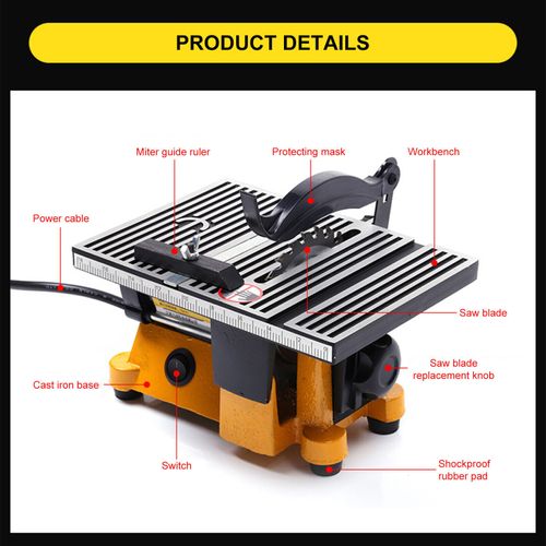 NEW 4" MINI TABLE SAW CUTTING TOOL WOOD GLASS STONE CRAFT DIY SAW CUTTER BENCH — image 2