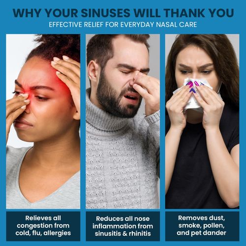 Sinus Rinse Salt Sachets, 70-Pack Neti Pot Refills, 70 salt sachets, White  — image 3