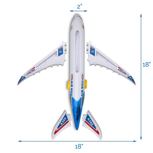 Bump & Go Aeroplane Airbus A380 Electric Airplane Toy With Lights Sounds — image 3