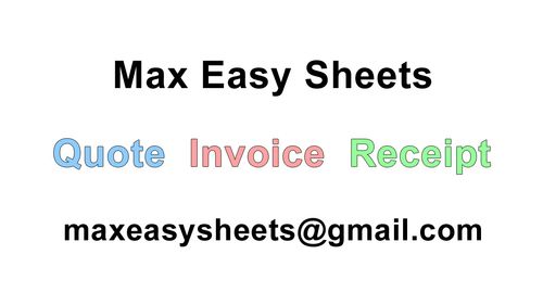 Invoice Receipt Quote, Invoice Template, Invoice Generator, Excel Spreadsheet UK — image 8