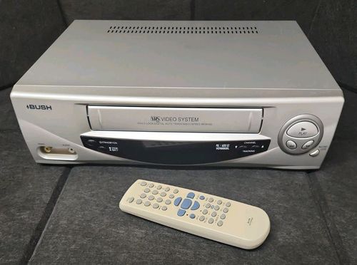 Bush VCR906SIL VHS Player Video Cassette Recorder With Remote Control TESTED  — image 2