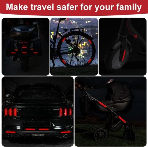 AYBUY 2Pcs Motorcycle Reflectors, Stick-on Rectangular Safety stick-on-10cm | UK — image 6