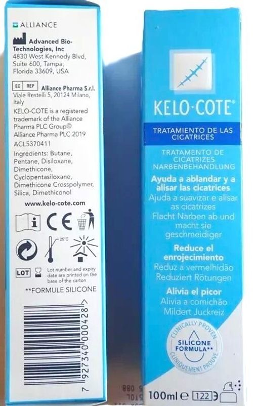 KeloCote Silicone Spray 100ml | Scar Treatment Reduction Prevention — image 1