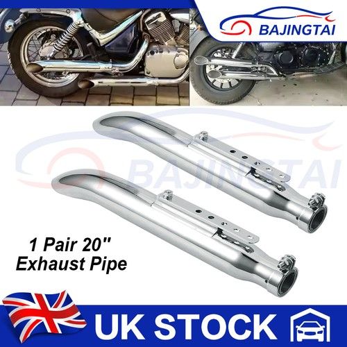 Universal Motorcycle Exhaust Muffler Pipe Silencer  20'' for Harley Suzuki Honda