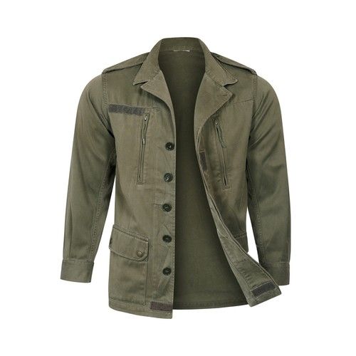 Army Jacket Original French Military Vintage Combat F2 Field Coat Four Pockets