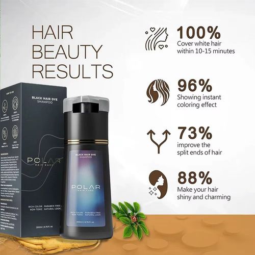 200ml Polar Hair Instant Dye Shampoo Hair Color Shampoo for Hair Natural Color — image 7