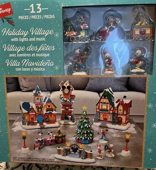 Disney 13-Piece Christmas Holiday Village with Lights & Music ***NEW & BOXED*** — image 12