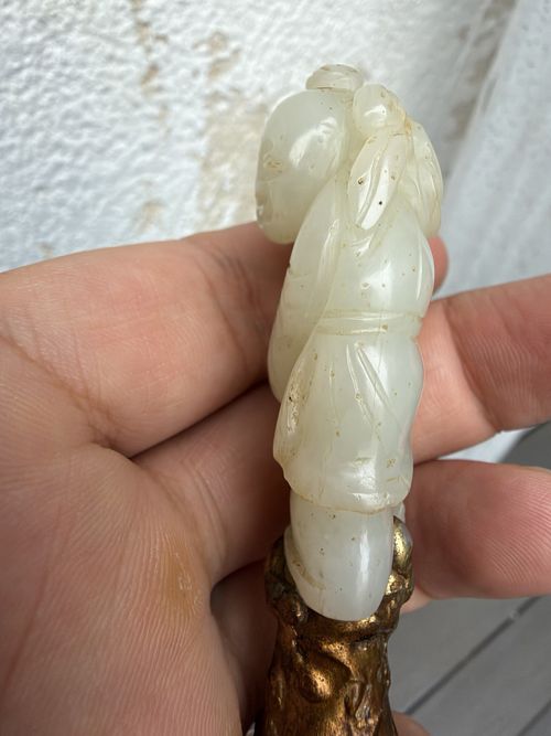 Wonderful Antique Jade Finial  — image 13