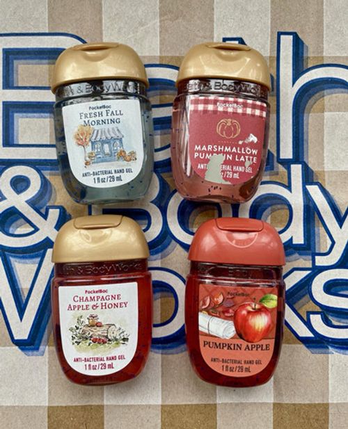 Bath & Body Works PocketBac Antibacterial Hand Sanitiser Fall/Autumn x 4