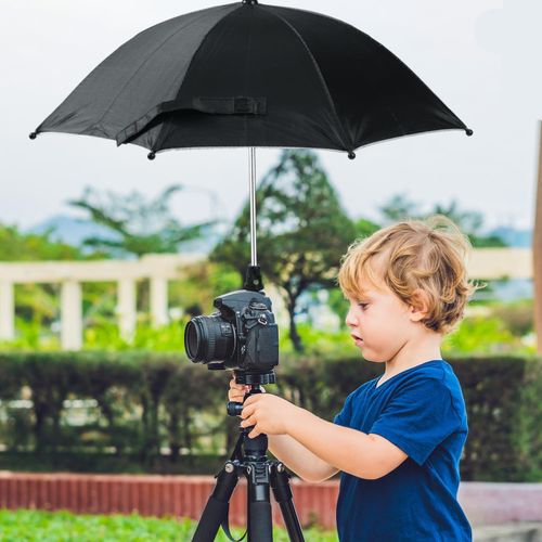 Camera Hot Shoe Umbrella, Waterproof Camera Umbrella DSLR Camera Sunshade Rain C — image 5