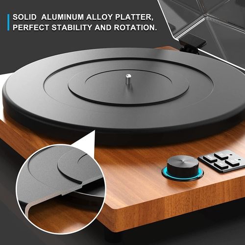 HiFi Wooden Bluetooth Turntable Vinyl Record Player Stereo System w/ Twin Speake — image 7
