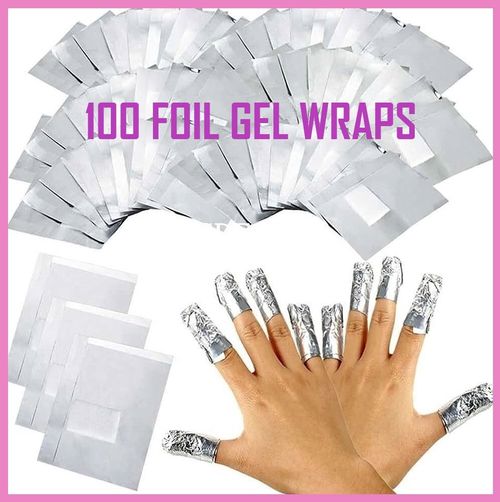 NAIL FOIL GEL WRAPS POLISH REMOVER SOAK OFF UV LED ACRYLIC REMOVAL NO ACETONE — image 1