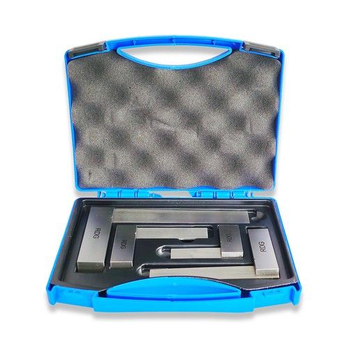 4PC ENGINEERS STEEL SQUARE SET 2″, 3″, 4″, 6″ BOXED STEEL SQUARES RDGTOOLS
