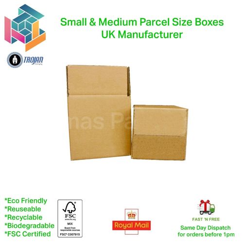 Royal Mail Small Parcel Postal Mailing Cardboard Packing Boxes Flat Pack — image 2