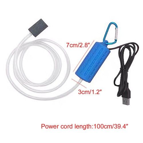 Aquarium Mini Air Pump Fish Tank USB Oxygen Aerator Ultra Silent Saving Energy N