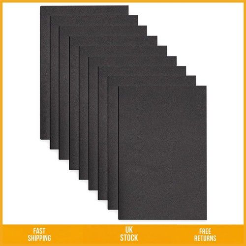 Versatile Black Eva Foam Sheets Thin DIY Craft Board 9 Pcs 17.78x28.7cm 2mm
