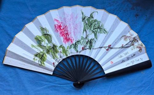 Yeh Signed Chinese Asian Style Framed Paper Painting Flowers Birds Dragonfly — image 1