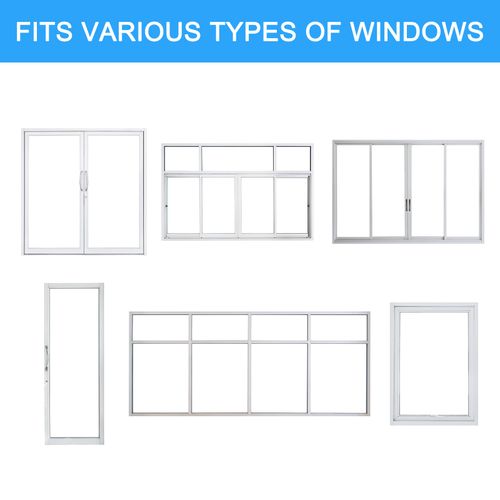 Window Screen Mesh, 24" x 55" Fiberglass Net Mesh Grey Frame Hook and Loop — image 6