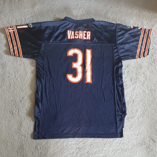 Chicago Bears Reebok Nathan Vasher Jersey Youth XL Navy Blue 31 Football NFL
