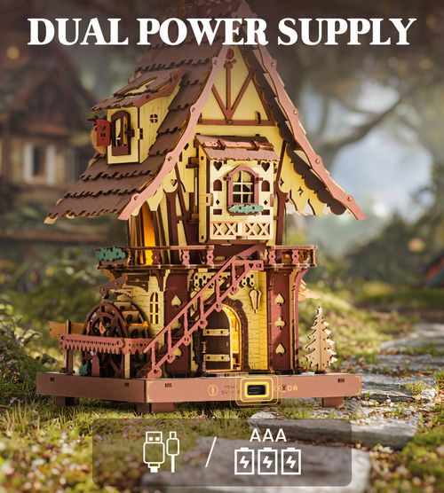 ROKR 3D Wooden Puzzle Cuckoo Clock Mechanical DIY Model Kit Home Decor Xmas Gift — image 7