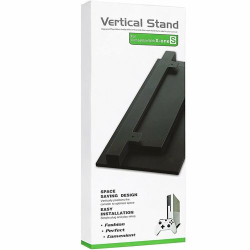 Black Vented Vertical Stand Dock Holder for XBOX ONE S SLIM Console — image 12
