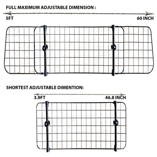Heavy Duty Headrest Mesh Grill Adjustable Dog Pet Guard Barrier Returned Set — image 3