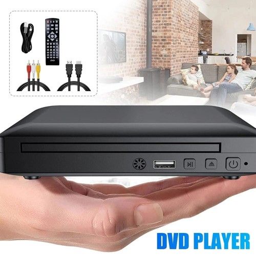 2026 DVD Player for TV, Region Free DVD Players for TV,Slim Mini DVD Play, Black