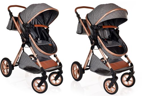 3 in 1 Pram Newborn Baby Buggy Set Travel System with Car Seat Folding Pushchair — image 8