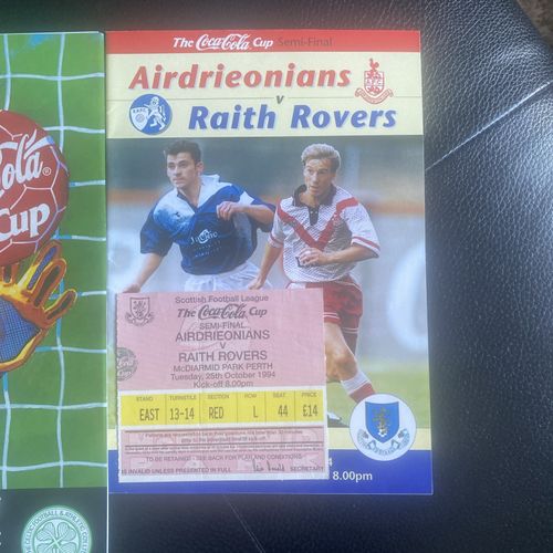 SCOTTISH LEAGUE CUP FINAL 1994 Raith Rovers v Celtic, collection, programmes  — image 3