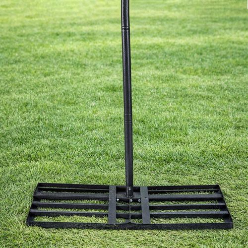 Levelling Rake With Tiltable Handle Foldable Level Lawn Tool Garden Soil Rake — image 3