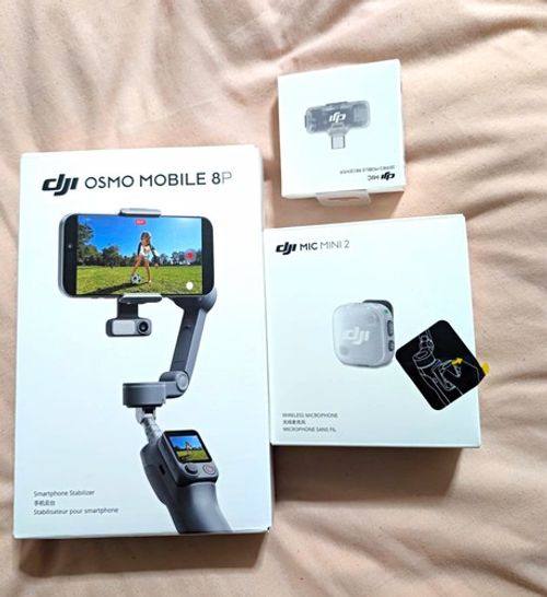 DJI Osmo Mobile 8P Smartphone Gimbal Stabiliser for iPhone, 3-Axis 360°