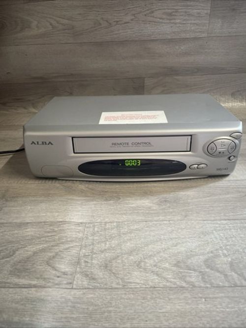 Alba VCR6001SIL VHS VCR Video Cassette Recorder Silver Tested Working