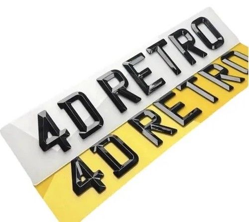 4D UK RETRO NUMBER PLATES - BEVELLED DIAMOND PLATES (PAIR) 100% MOT & ROAD LEGAL