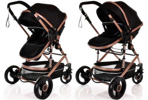 LIBREBON Baby Pram WITH CAR SEAT Buggy 3 in 1 Travel System Pushchair Up To 22Kg — image 6