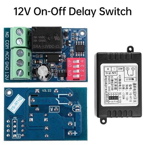 DC12V Car Time Delay Relay Module Trigger Delay On/Off Switch Module -20℃ ~ 70℃