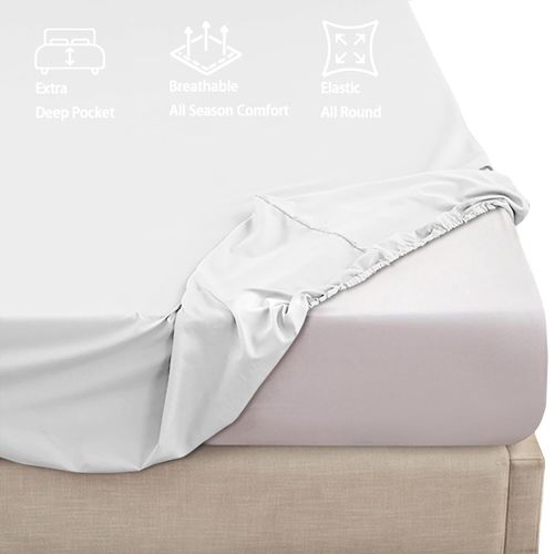 Extra Deep 40 CM Fitted Sheet Single Double King Super King Size Bed Sheets Uk — image 5