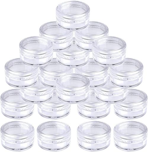 50 Pack 5Ml Empty Plastic Cosmetic Jars with Clear Lids — image 1