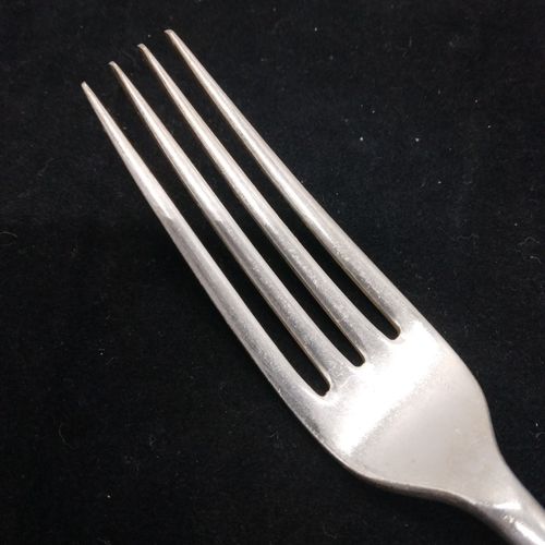 4 x Mappin & Webb Mappin Plate Rat Tail Patterned Silver Plate 8" Dinner Forks — image 3