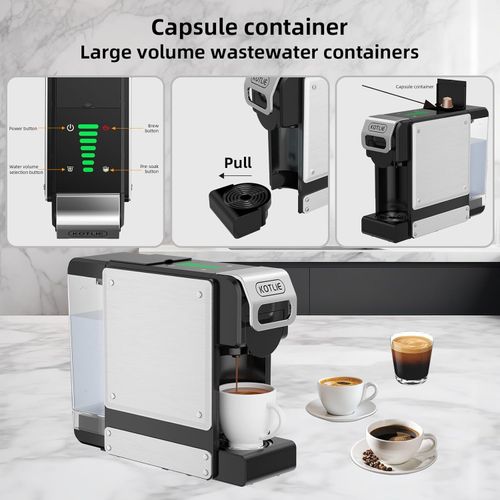 19BAR Multifunction Coffee Capsule Machine for Nespresso Original/Dolce Gusto.. — image 9