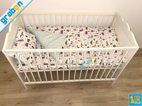 100% COTTON BEDDING SET FOR Toddler Bed Cot Bed Duvet Cover&Pillowcase 120x150cm — image 17