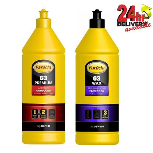 Farecla G3 Premium Abrasive Cutting Compound 1Kg + G3 Wax Top 1L Detailing Kit — image 1