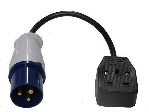 Fly Lead Socket Converter 13A Socket to CEE Plug (Cable Caravan RV Motorhome)