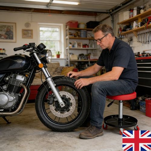 Mechanic Rolling Seat Stool with Swivel Wheels Adjustable Padded Creeper Garage — image 2